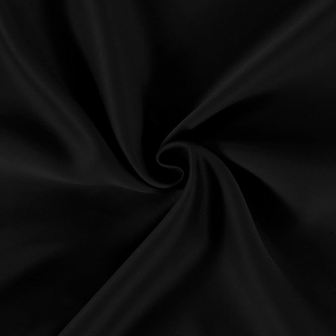 LEMOMO Blackout Curtains 42 x 63 inch/Black Curtains Set of 2 Panels/Thermal Insulated Room Darkening Bedroom Curtains