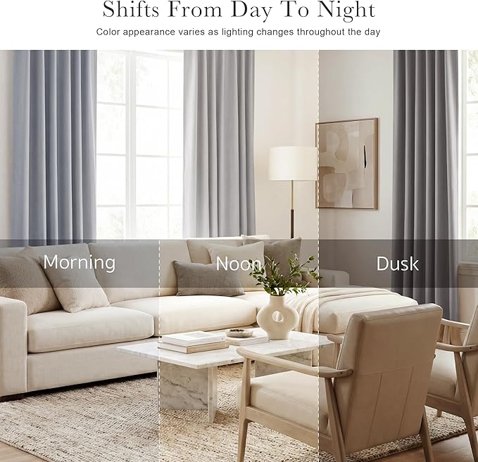 Pony Dance Short Curtains Half Window Curtains for Kitchen,Small Drapes for Bathroom Window, Wide 29 x Long 24 inches per Panel, Silver Grey, Set of 2