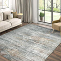 BEIMO Area Rugs 6x9 for Living Room Bedroom, Modern Abstract Machine Washable Rug, Large Soft Low Pile Floor Cover with Non Slip Backing for Dining Room, Ash Gray Brown