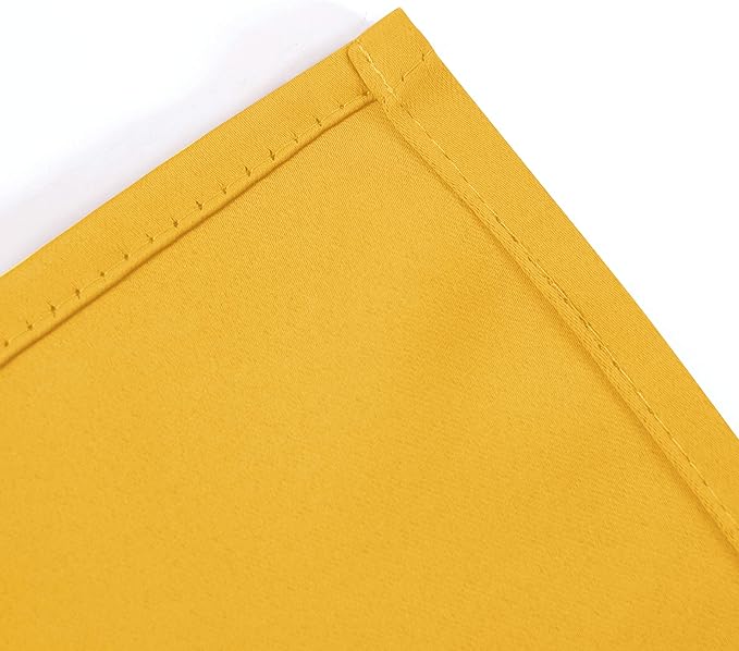 LEMOMO Yellow Thermal Blackout Curtains/38 x 84 Inch/Set of 2 Panels Room Darkening Curtains for Bedroom