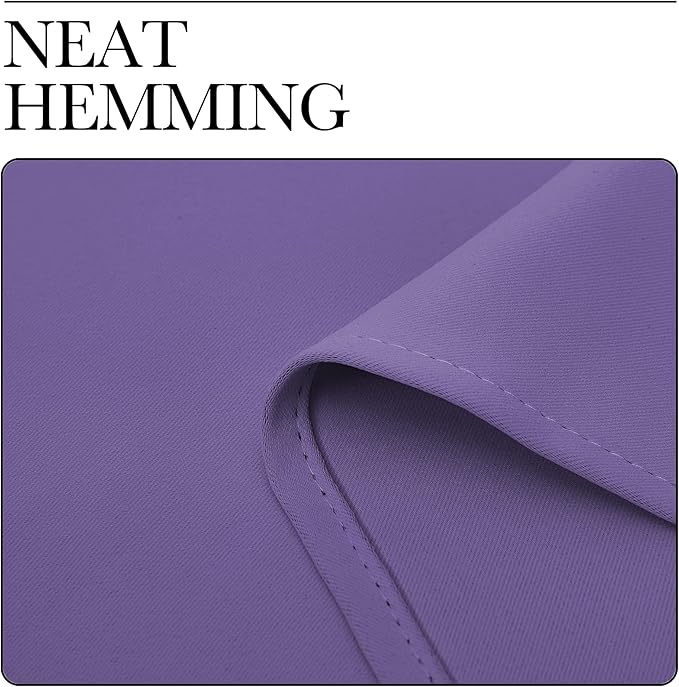 NICETOWN Lilac Purple Blackout Curtains 108" Long, 55" Wide, 2 Pieces for Office, Dining, Guest Room - Sound Reducing, Heat and Cold Block Panels for Modern Decorative