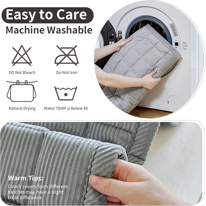 Couch Covers for Dogs Washable, Non Slip Couch Covers for Loveseat Sofa Pet Friendly, Soft Fuzzy Sofa Covers for Pet, Dog Couch Cover Furniture Protector(1PC,Light Grey,27.6"x70.9")
