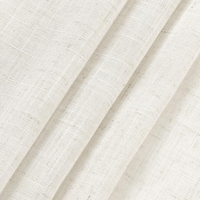 Nanspring Natural Cafe Curtains 54 Inch Length 2 Panels Set Back Tab Thermal Insulated Drapes for Bedroom Living Room Kitchen Energy Efficient Window Treatment 40x54 Inch