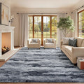 6x9 Ft Large Shag Rugs for Living Room Decor, Tie-Dyed Ultra Soft Fluffy Furry Area Rugs for Bedroom Indoor Floor, Aesthetic Carpet for Kids Home (Grey)