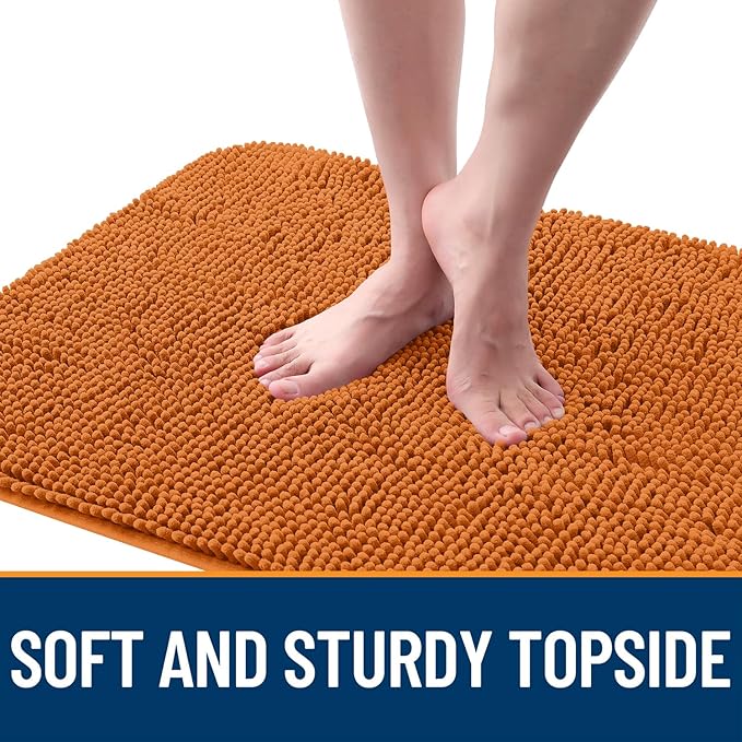 OLANLY Dog Door Mat for Muddy Paws 48x30, Absorbs Moisture and Dirt, Absorbent Non-Slip Washable Doormat, Quick Dry Chenille Mud Mat for Dogs, Entry Indoor Entryway Carpet for Inside Floor, Clay