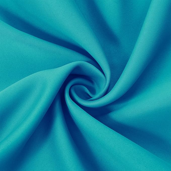 LEMOMO Teal Thermal Blackout Curtains/52 x 54 Inch/Set of 2 Panels Room Darkening Curtains for Bedroom