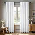 Deconovo Room Darkening Curtains, Thermal Insulated Noise-Reducing Window Panels for Bedroom, Living Room and Home Office, 2 Panels, Pure White, 42W x 108L Inch