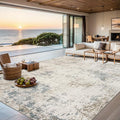 8x10 Area Rugs for Living Room - Washable Rug Modern Abstract Soft Large Neutral Non-Slip Carpet Indoor Floor Stain Resistant Thin Carpets for Bedroom Dining Room Farmhouse Nursery Home Office Multi