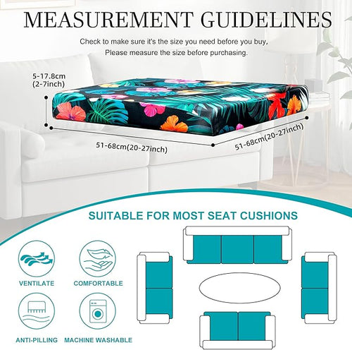 14Pcs Stretch Patio Cushion Covers,Outdoor Couch Covers Replacement,Outdoor Couch & Sofa Slipcovers,for Patio Furniture Cushion Covers,Washable Reusable Furniture Protector (Summer Night ,Cover Only)