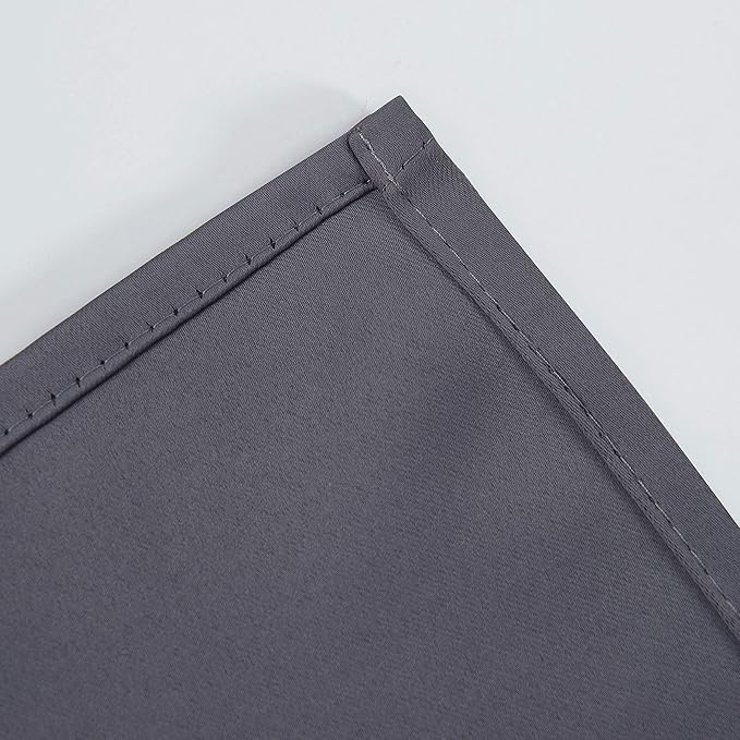 LEMOMO Grey Thermal Blackout Curtains/52 x 108 Inch/Set of 2 Panels Room Darkening Curtains for Bedroom