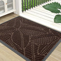 Colorxy Waterproof Doormat, Sturdy Natural Rubber Front Door Mats, Non Slip Low Profile Indoor Outdoor Entrance Mat, Stain Resistant Easy Clean Floor Mat for Patio or Entryway, 30''x17'', Dark Brown