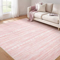 Nakagishi Pink Rugs for Bedroom Girls: 5x7 Washable Boho Large Neutral Area Rug Cute Soft Modern Indoor Floor Non Slip Accent Carpet for Living Room Nursery Kids Playroom Dorm Preppy Baby Room Decor
