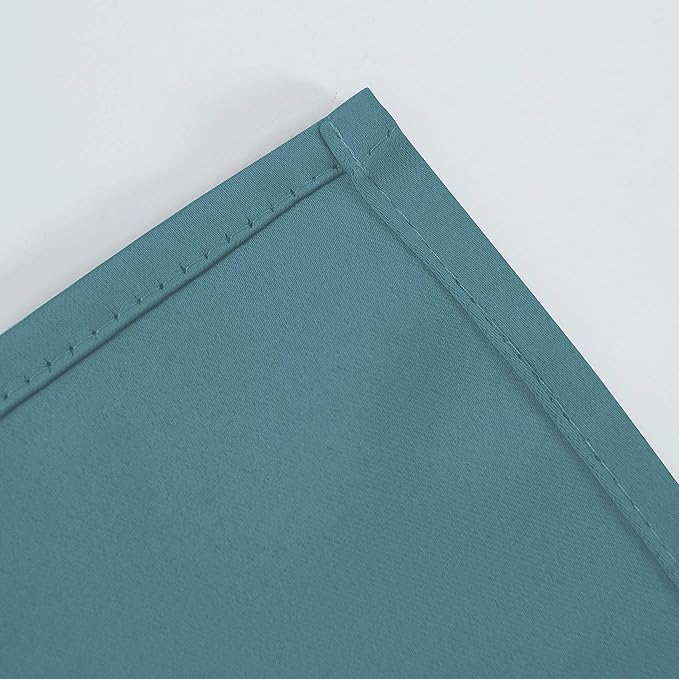 LEMOMO Blackout Curtains 52 x 45 inch/Sea Teal Curtains Set of 2 Panels/Thermal Insulated Room Darkening Bedroom Curtains