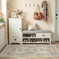 2x5 Rug Runner Washable for Entryway, Soft Bathroom Rugs with Non-Slip Backing,Vintage Low Pile Stair Runner, Small Kitchen Carpet for Hallways, Laundry Room(Brown,2'x5')