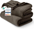 Bedsure GentleSoft Fleece Blanket Twin Size Brown - 300GSM Lightweight Plush Fuzzy Cozy Soft Warm Blanket for Bed, Sofa, Couch, Travel, Camping, 60x80 inches