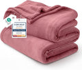 Bedsure GentleSoft Twin XL Fleece Blanket Dorm Bedding - Lightweight Soft Cozy Blankets for Bed, Sofa, Couch, Travel, Camping, Dusty Rose, 66"x90"