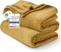 Bedsure GentleSoft Fleece Blankets King Size Gold Yellow - Bed Blanket Soft Lightweight Plush Cozy Fuzzy Luxury Microfiber, 108x90 inches