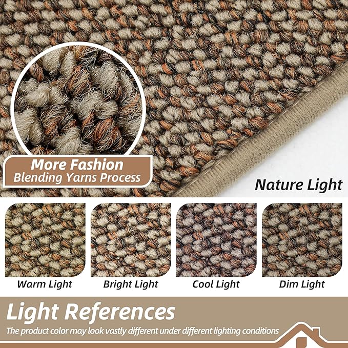 BEQHAUSE Kitchen Rugs and Mats 2PCS, Non-Slip Kitchen Mats for Floor, Absorbent and Stain Resistant Kitchen Runner, Machine Washable Rugs for Kitchen, Laundry & Sink, 20"x32"+20"x48", Taupe