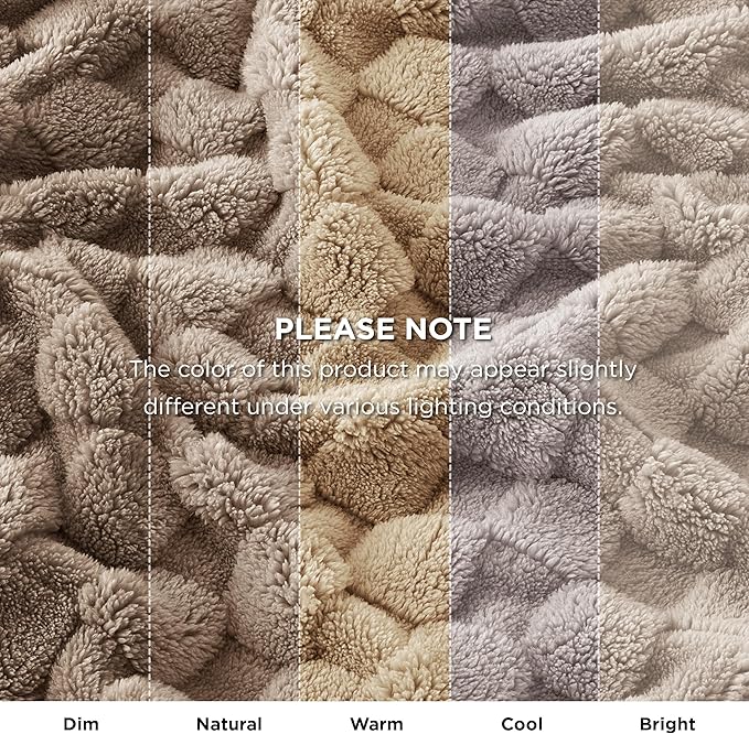 Bedsure GentleSoft Blankets Queen Size for Bed - Super Soft Cozy Blanket for Kids Girls, Large Fuzzy Fleece Throw for Bedroom Decor, Light Brown, 90x90 Inches