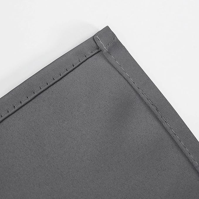 LEMOMO Grey Blackout Curtains/52 x 108 Inch/Set of 2 Panels Thermal Insulated Room Darkening Curtains for Bedroom