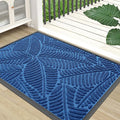 Colorxy Waterproof Doormat, Sturdy Natural Rubber Front Door Mats, Non Slip Low Profile Indoor Outdoor Entrance Mat, Stain Resistant Easy Clean Floor Mat for Patio or Entryway, 59''x20'', Light Blue