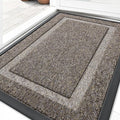 OLANLY Front Door Mat Indoor Outdoor Entrance, Waterproof All-Season, All-Weather Doormat, Sturdy Natural Rubber, Low Profile, Easy Clean Patio Porch Entryway Mat, 35x23, Khaki and White