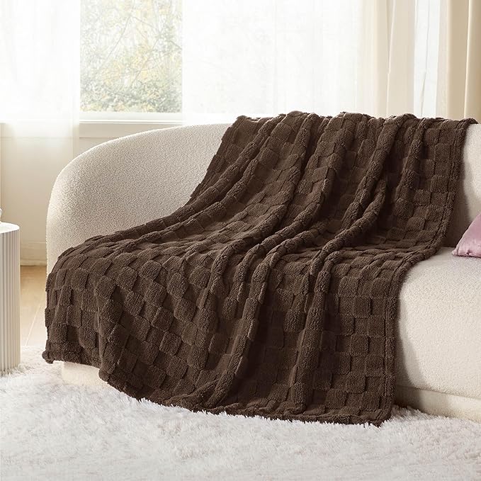 Bedsure GentleSoft Brown Throw Blanket for Couch - Super Soft Cozy Blankets Gifts for Kids Girls, Cute Small Fleece Throws for Bedroom Home Decor, 50x70 Inches