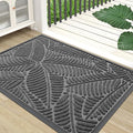 Colorxy Waterproof Doormat, Sturdy Natural Rubber Front Door Mats, Non Slip Low Profile Indoor Outdoor Entrance Mat, Stain Resistant Easy Clean Floor Mat for Patio or Entryway, 30''x17'', Dark Grey