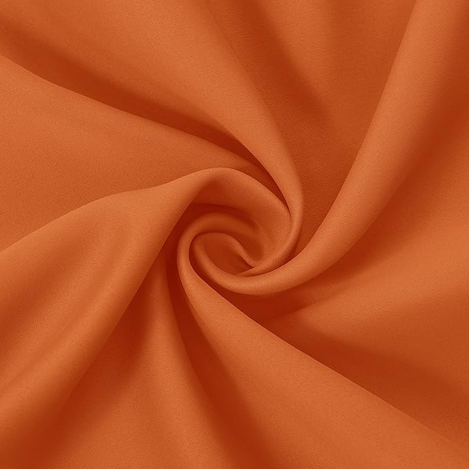 LEMOMO Blackout Curtains 66 x 84 inch/Orange Curtains Set of 2 Panels/Thermal Insulated Room Darkening Bedroom Curtains