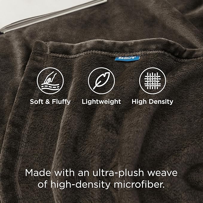 Bedsure GentleSoft Brown Fleece Blankets King Size - Bed Blanket Soft Lightweight Plush Cozy Fuzzy Luxury Microfiber, 108x90 inches