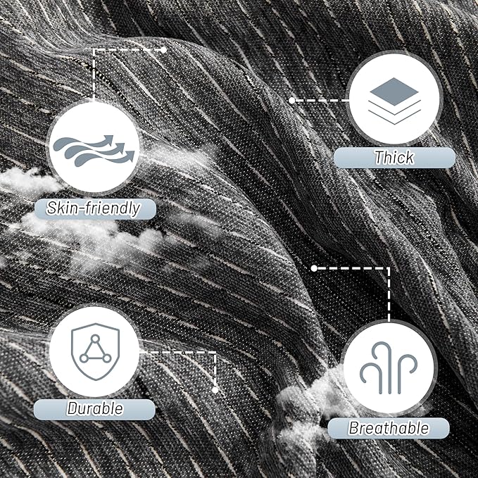 MYSKY HOME Couch Covers for Sofa, Dog Couch Cover Protector, Dark Grey Lines Sofa Covers for Sectional L Shape, Pets Couch Throw Cover Washable Durable Large Couch Cover for Dogs, Cats, 71"X134"