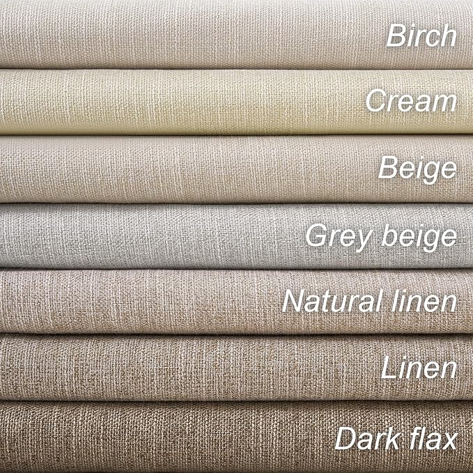 Topfinel 100% Blackout Curtains 90 Inches Long for Living Room 2 Panels Set Thick Linen Texture Energy Saving Curtain Window Coverings Hook Belt Pleated Drapes Aesthetic Bedroom(W40 xL90,Birch)