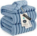 Bedsure GentleSoft Blue Full Blanket for Couch - Cozy Soft Blankets for Women, Cute Small Fleece Throws for Girls, Birthday Gifts for Women Decor Gifts, Blue, 84x90 Inches
