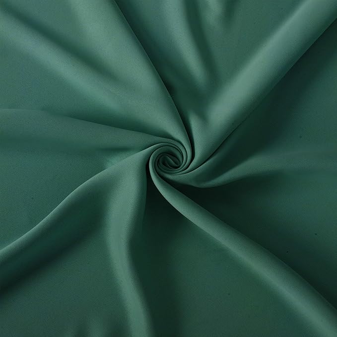 LEMOMO Dark Green Bedroom Blackout Curtains/38 x 63 Inch Long/Set of 2 Curtain Panels/Thermal Insulated Room Darkening Curtains for Bedroom