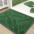 Colorxy Waterproof Doormat, Sturdy Natural Rubber Front Indoor Mat, Non Slip Low Profile Indoor Outdoor Door Mats, Stain and Fade Resistant Floor Mat, Easy Clean Patio Entrance Mat, 71''x47'', Green